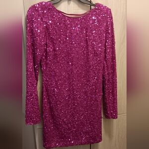 ABS Allen Schwartz Pink Sequin Dress
